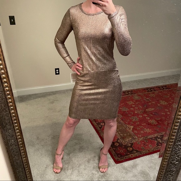 S BNWT ROSE GOLD Bodycon dress (LLR Debbie) - Picture 3 of 15